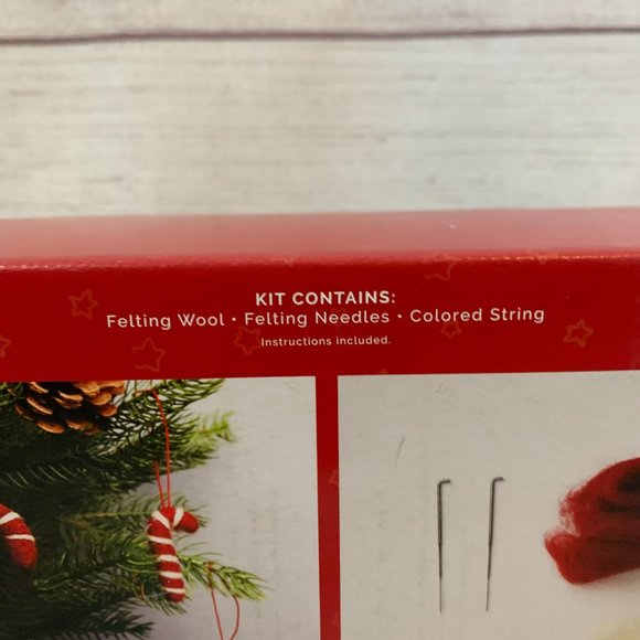 Candy Cane Needle Felting Kit with Needles Wool String Christmas Hanging Decor - Picture 5 of 7